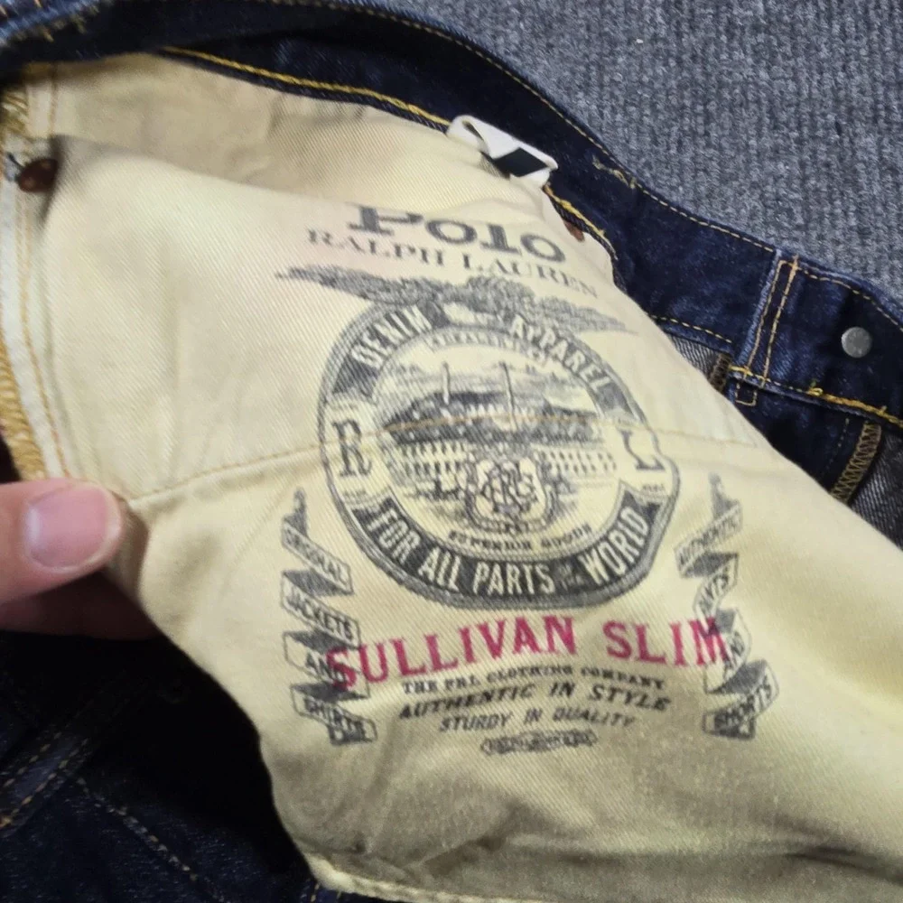 Polo Ralph Lauren Sullivan Slim Jeans Mens 40x30 Button Fly Embroidered RL 37x30
